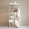Hello Honey® 60" Tan & Rose Woven Cotton & Sherpa Throw Blanket